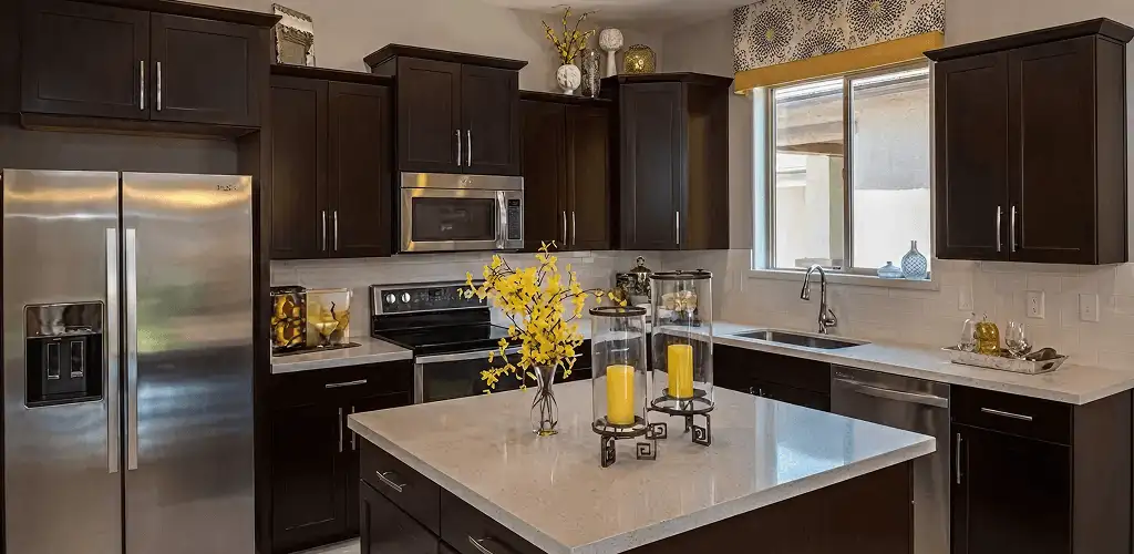 Cabinet painting results with freshly painted kitchen cabinets in Lowell, MA