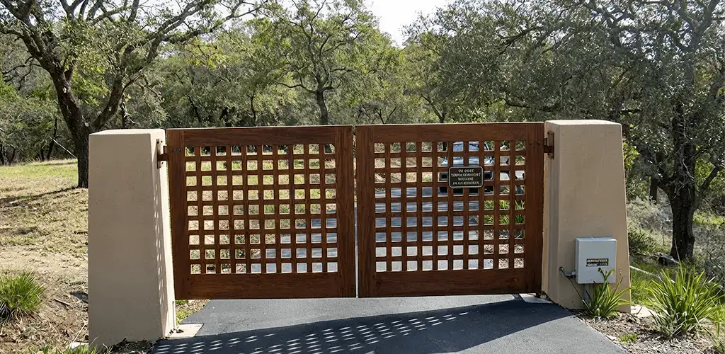 Driveway gate installation for a residential property in Lowell, MA